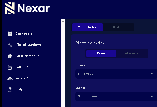 Sweden virtual number